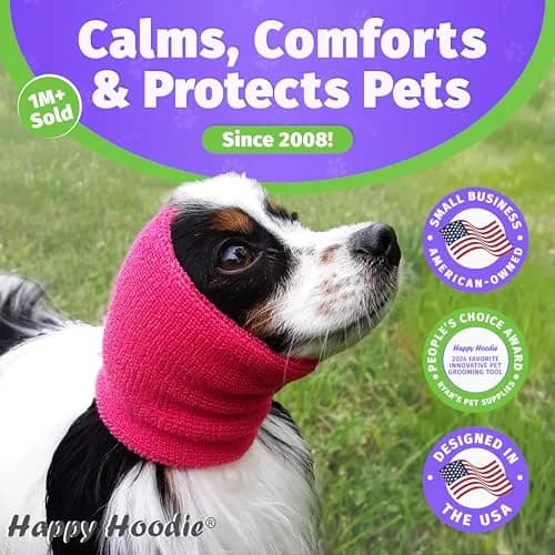 ZONI PETS Happy Hoodie The Original Dog & Cat Calming Band for Noise & Anxiety Relief, Blue (1-Pack) thumbnail 2