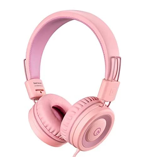 Noot Products K11 Kids Headphones Wired 3.5mm Jack Soft Pink | Tangle-Free, Adjustable & Foldable thumbnail 1