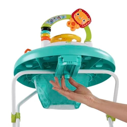 Bright Starts Zig Zag Zebra Baby Walker with Steering Wheel, Lights & Songs | Adjustable Height, Removable Activity Center, Ages 6 Months+ thumbnail 6