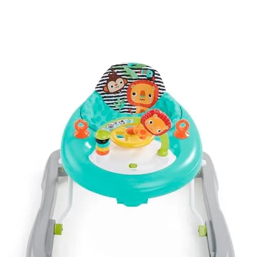 Bright Starts Zig Zag Zebra Baby Walker with Steering Wheel, Lights & Songs | Adjustable Height, Removable Activity Center, Ages 6 Months+ thumbnail 7