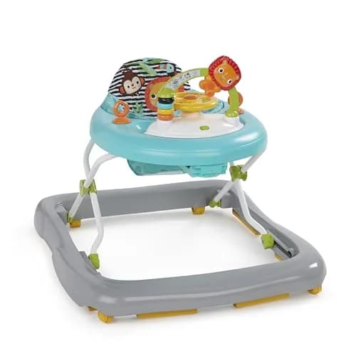 Bright Starts Zig Zag Zebra Baby Walker with Steering Wheel, Lights & Songs | Adjustable Height, Removable Activity Center, Ages 6 Months+ thumbnail 9