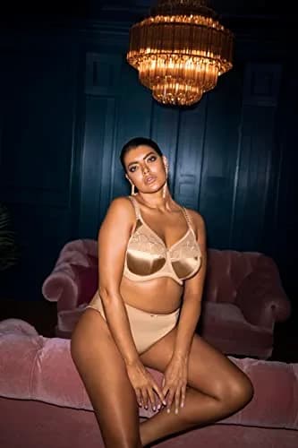 Elomi Cate Underwire Banded Bra 40F | Full Coverage Support & Elegant Sheer Embroidery thumbnail 3