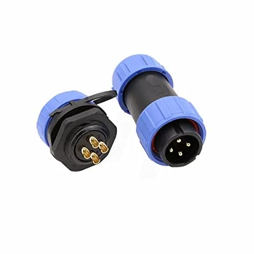 HangTon HE21 4 Pin Waterproof Wire Connector 30Amp | IP68 Marine Grade Outdoor Plug thumbnail 1