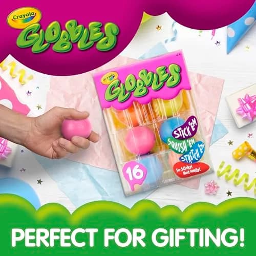 Crayola Globbles Squish Toys (16 Count, 0.29 kg) | Sticky Stress Balls for Kids & Adults thumbnail 5
