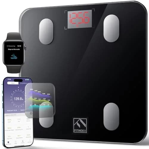 FITINDEX Smart Body Composition Scale Black | Measures 13 Metrics Including BMI & Body Fat thumbnail 1
