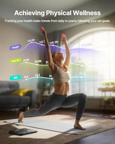 FITINDEX Smart Body Composition Scale Black | Measures 13 Metrics Including BMI & Body Fat thumbnail 4
