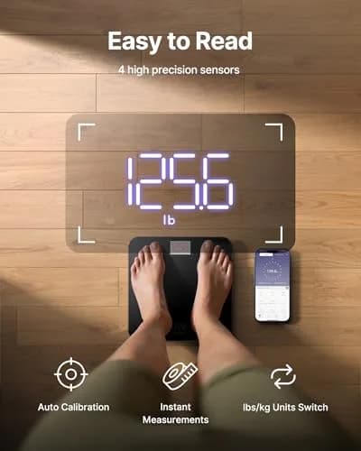 FITINDEX Smart Body Composition Scale Black | Measures 13 Metrics Including BMI & Body Fat thumbnail 7