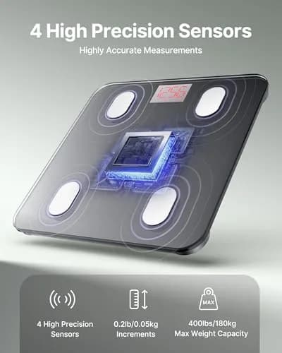 FITINDEX Smart Body Composition Scale Black | Measures 13 Metrics Including BMI & Body Fat thumbnail 2