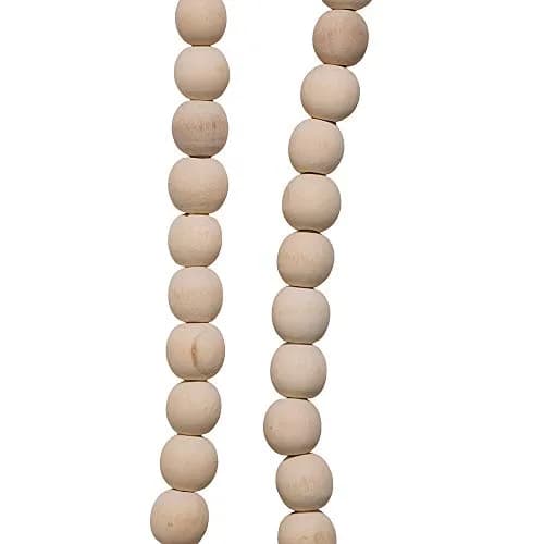 Kurt S. Adler 9-Foot Natural Wood Beaded Garland | Rustic Holiday Decor (70-120 chars) thumbnail 3