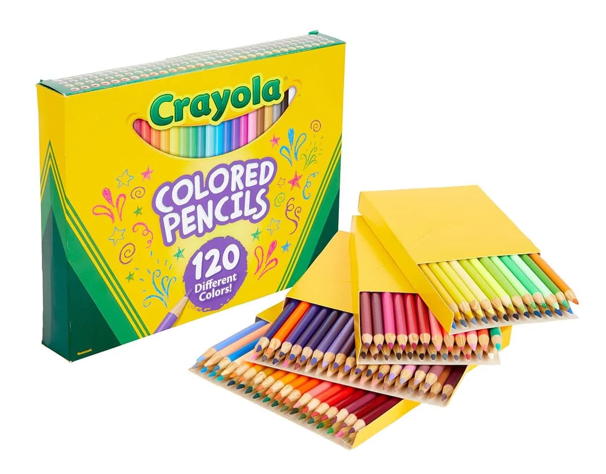 Crayola Colored Pencils Set 120 Count (120ct) | Vibrant Assorted Colors - main product image