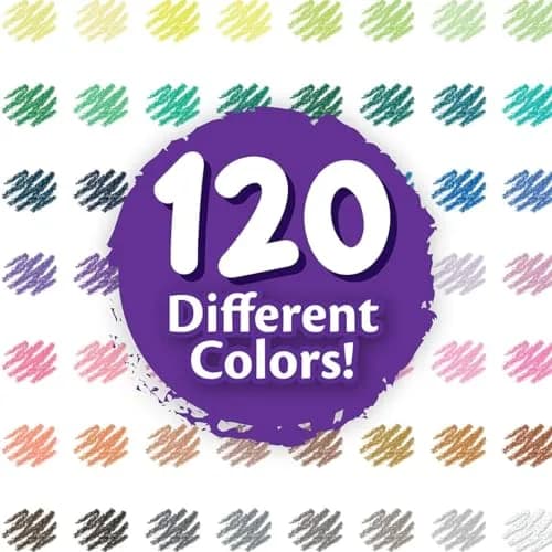 Crayola Colored Pencils Set 120 Count (120ct) | Vibrant Assorted Colors thumbnail 4
