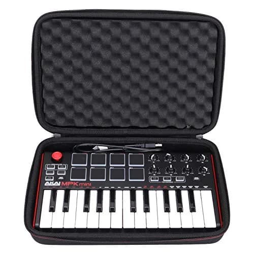 LTGEM Black EVA Hard Case for Akai Professional MPK Mini MK3/Play MK3 25-Key USB MIDI Keyboard Controller | Shockproof & Water-Resistant thumbnail 1