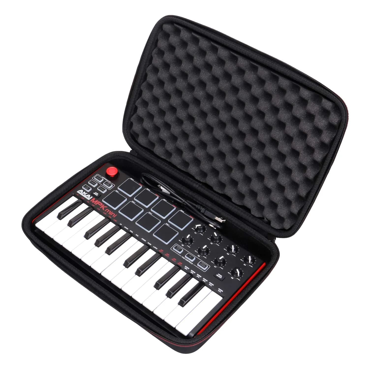 LTGEM Black Hard Case for Akai MPK Mini MK3 and MPK Mini Play MK3 25 Key MIDI Controller - view 2