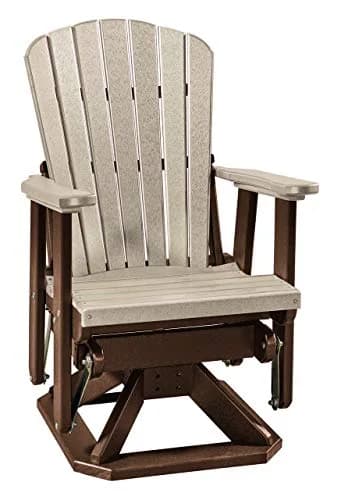 American Furniture Classics Swivel Glider One Size Weather Wood/Tudor Brown | Amish Crafted Outdoor Chair thumbnail 1