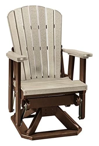 American Furniture Classics Swivel Glider One Size Weather Wood/Tudor Brown | Amish Crafted Outdoor Chair thumbnail 4