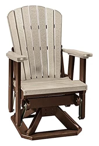 American Furniture Classics Swivel Glider One Size Weather Wood/Tudor Brown | Amish Crafted Outdoor Chair thumbnail 3