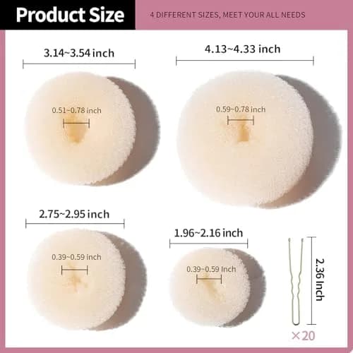 Teenitor Hair Bun Maker Set with Blonde Bobby Pins | Extra-Large, Large, Medium, Small Sizes for All Hair Types thumbnail 7