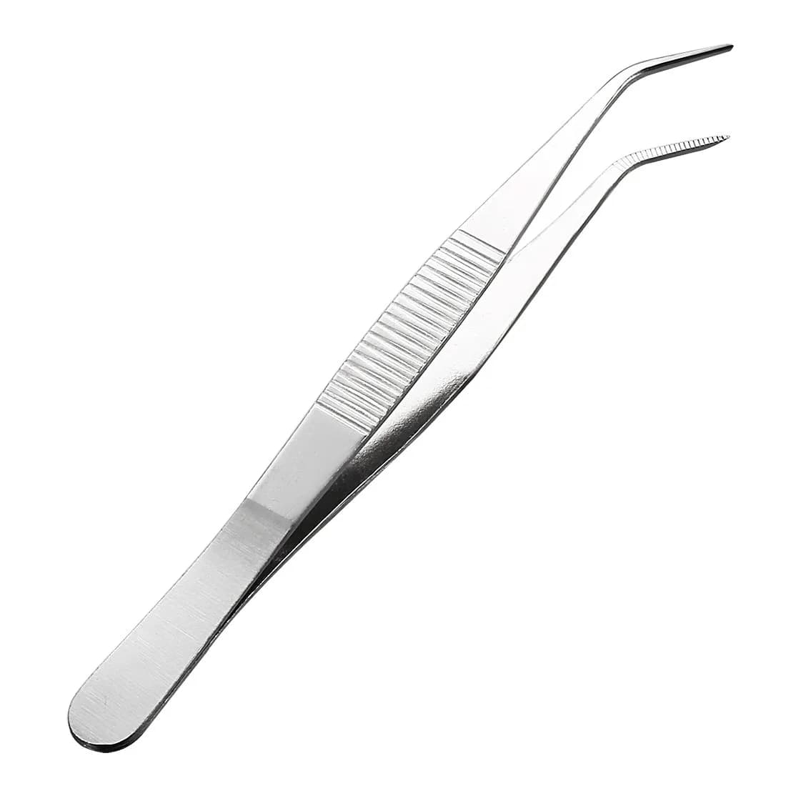 uxcell Curved Pointed Serrated Tweezers 14cm (5.5 Inch) | 2 Pcs Stainless Steel Utility Tool - view 4