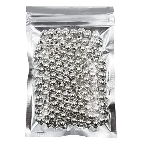 INSPIRELLE Silver Iron Metal Spacer Bead 8mm | Round Jewelry Beads for Crafts thumbnail 5