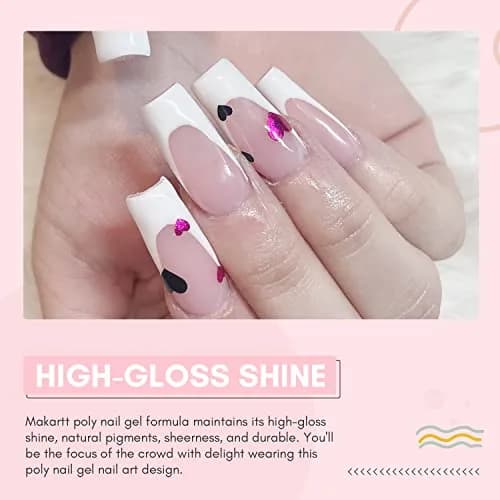 Makartt Poly Nail Gel Light Pink 50ml (1.76 Fl Oz) | Professional Builder for Extension & Nail Art thumbnail 3