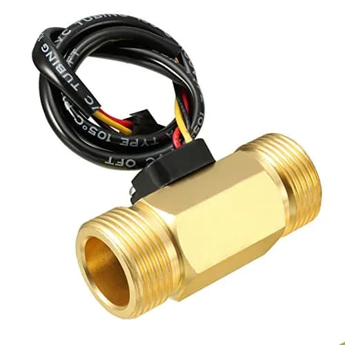 uxcell G1/2" Hall Effect Water Flow Sensor Switch 1-30L/min DC 5V | Brass Body thumbnail 1