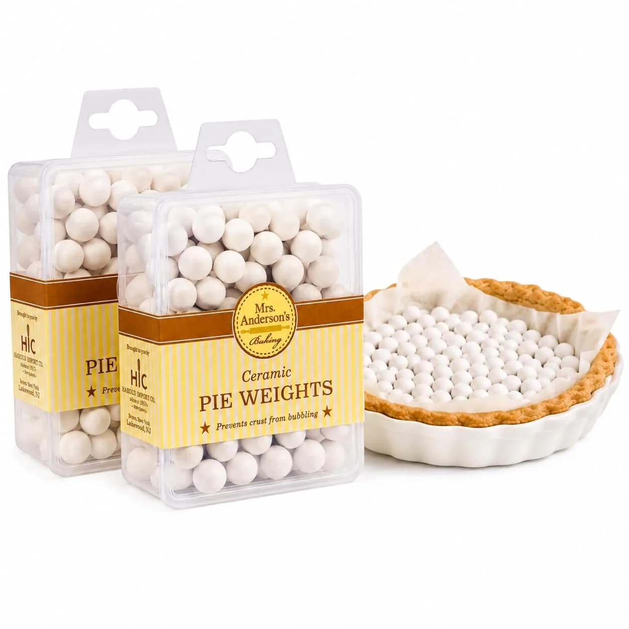 Mrs. Anderson's Baking Ceramic Pie Crust Weights, 270 Count, Natural Stoneware | Even Baking Results - main product image