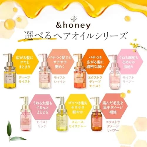 & Honey Deep Moist Hair Oil | Bulgarian Damask Rose Honey & Moroccan Oil, 100ml (3.4 oz) | Deep Hydrating & Replenishing thumbnail 2