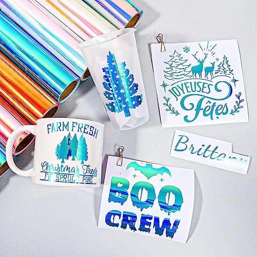 VINYL FROG Opal Lake Blue Holographic Adhesive Vinyl Roll 30cm x 152cm (1ft x 5ft) | Permanent Craft Vinyl for DIY Projects thumbnail 6