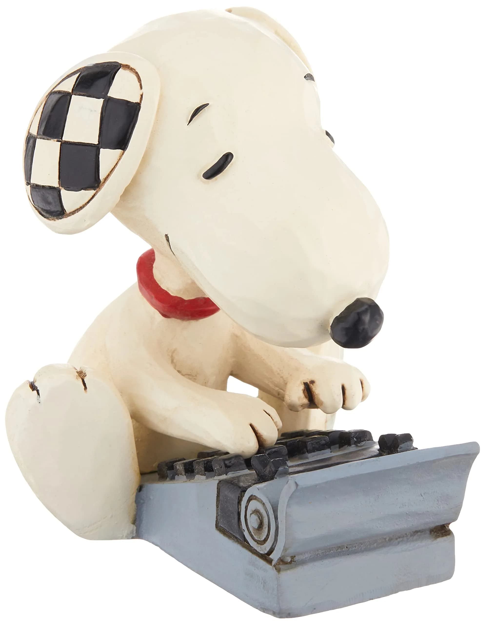 Enesco Jim Shore Peanuts Snoopy Typing Miniature Figurine 3 Inch Multicolor | Hand-Painted Folk Art Collectible — Multicolor