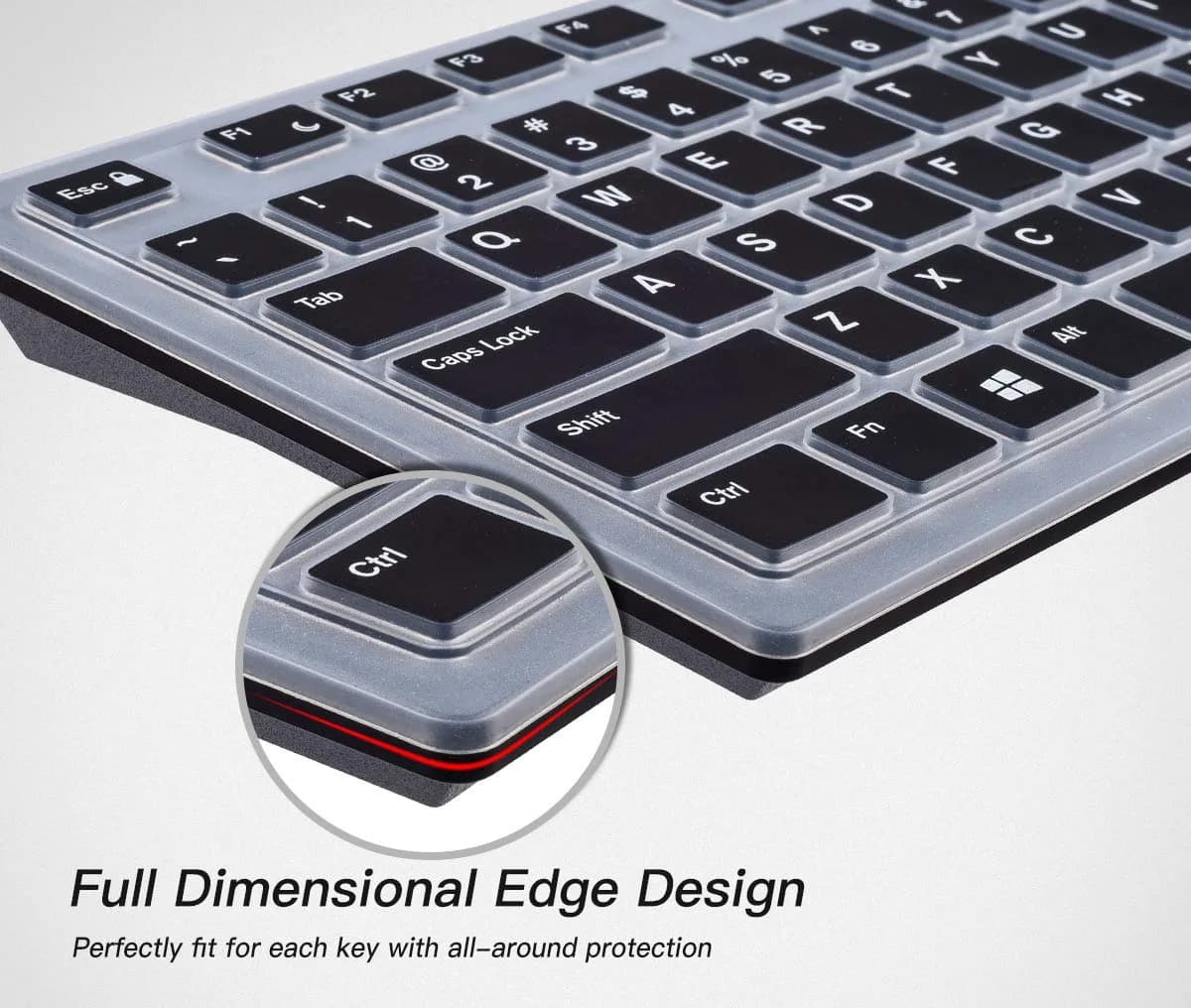 CaseBuy Silicone Keyboard Cover for Dell KB216 KM636 US Layout | Dustproof & Waterproof Protection - view 4