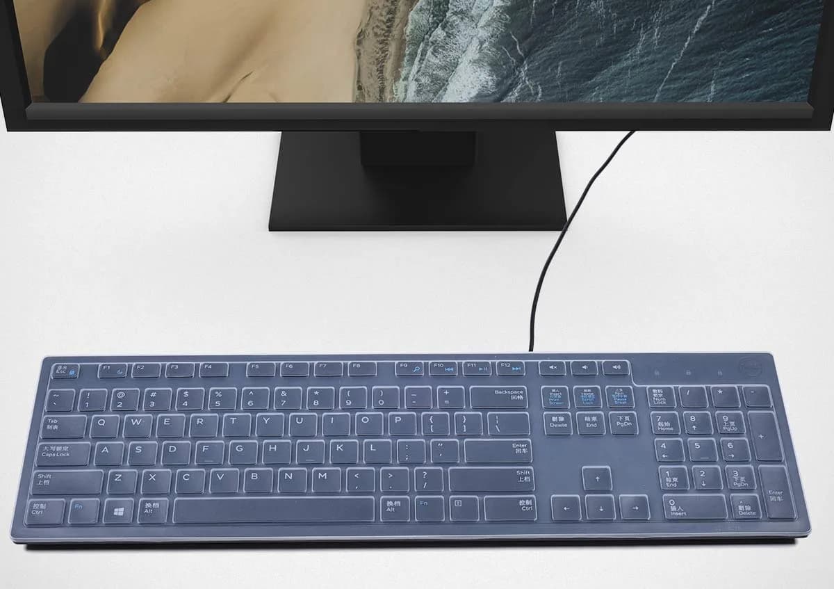 CaseBuy Clear Silicone Keyboard Cover for Dell KB216/KM636 US Layout | 0.3mm Thin - view 5