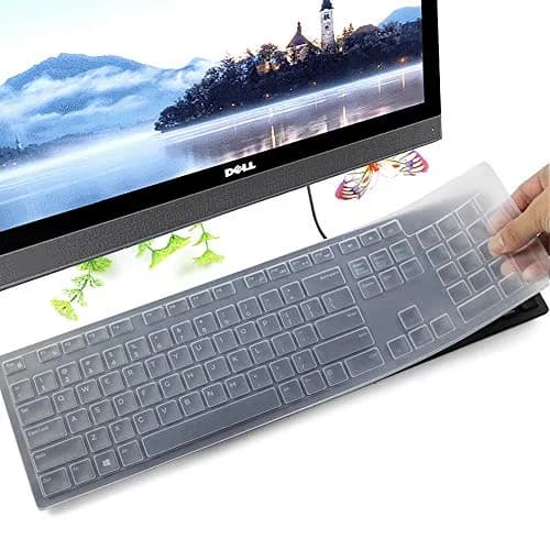 CaseBuy Clear Silicone Keyboard Cover for Dell KB216/KM636 US Layout | 0.3mm Thin thumbnail 1
