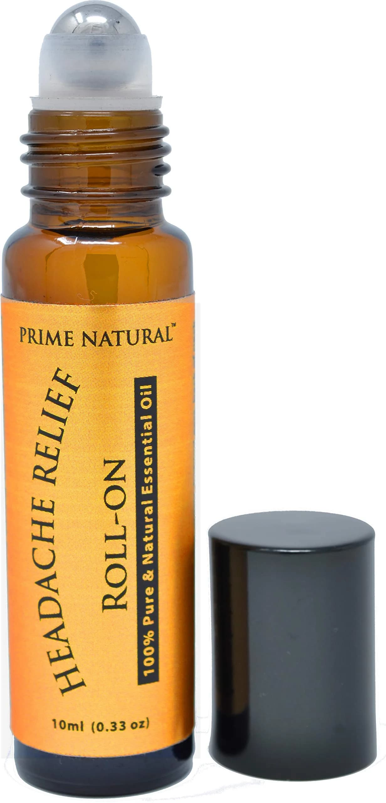 PRIME NATURAL Headache Relief Essential Oil Roll On 10ml | Calming, Soothing & Grounding for Migraine & Tension - main product image