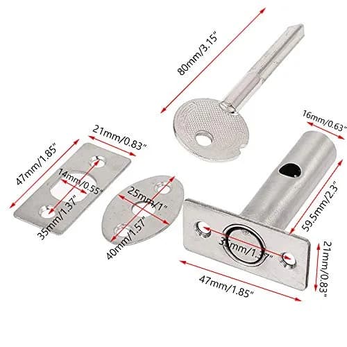 Rannb Hidden Manager Tubewell Key Mortise Lock Stainless Steel | Rust-Resistant Durable Lock thumbnail 2