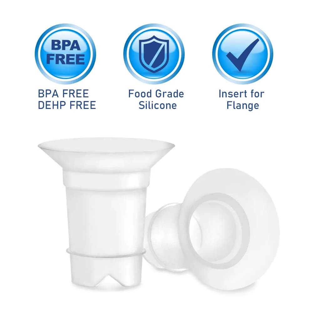 Maymom 17mm Flange Inserts for Medela 24mm Shields | BPA-Free Silicone, 2-Pack - view 5