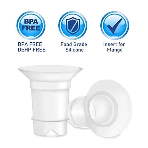 Maymom 17mm Flange Inserts for Medela 24mm Shields | BPA-Free Silicone, 2-Pack thumbnail 5
