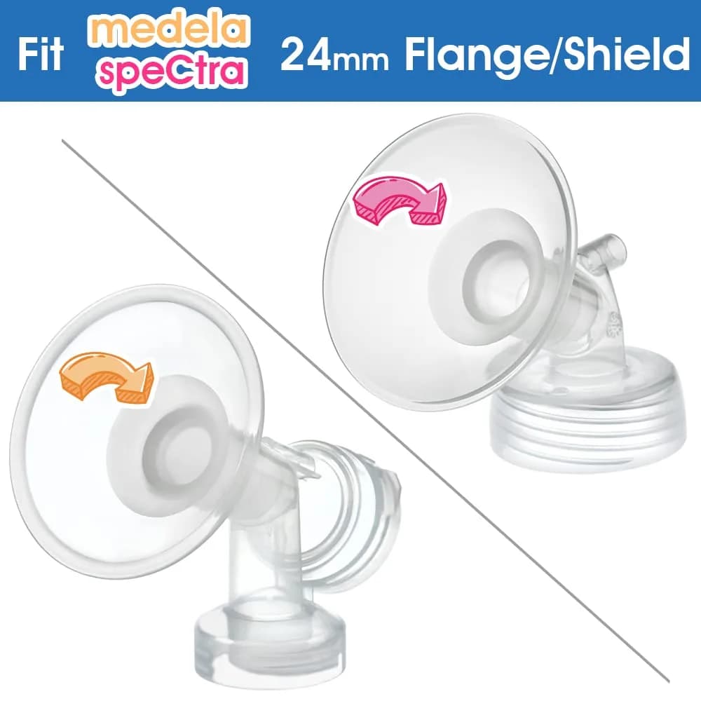 Maymom 17mm Flange Inserts for Medela 24mm Shields | BPA-Free Silicone, 2-Pack - view 3