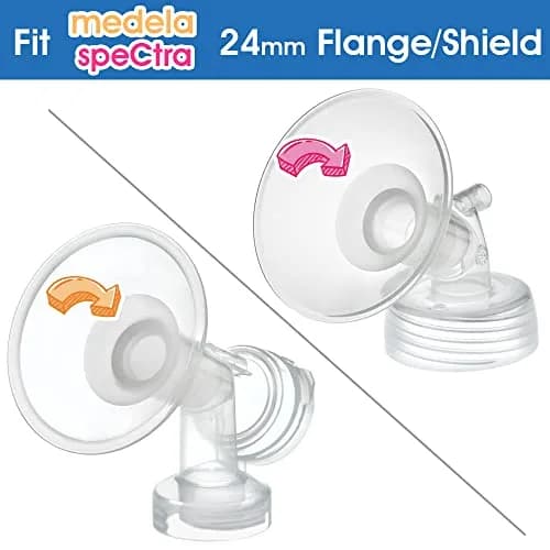 Maymom 17mm Flange Inserts for Medela 24mm Shields | BPA-Free Silicone, 2-Pack thumbnail 3