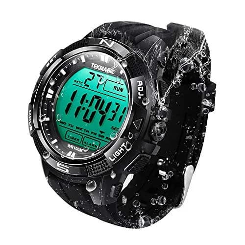TEKMAGIC Digital Diving Watch 45mm Water-Resistant 10 ATM | Unisex Sport Wristwatch with LCD Screen thumbnail 1