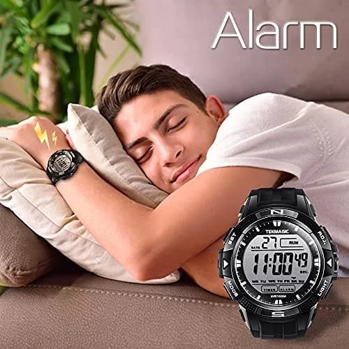 TEKMAGIC Digital Diving Watch 45mm Water-Resistant 10 ATM | Unisex Sport Wristwatch with LCD Screen thumbnail 5