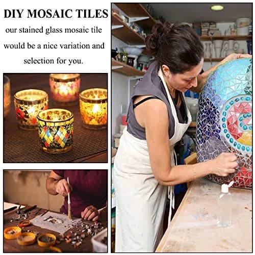 Csdtylh 1100 Pcs Glass Mosaic Tiles | Bulk Craft Supplies for Home & Art Projects thumbnail 5