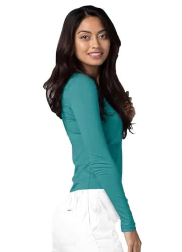 ADAR Medical Uniforms Underscrubs for Women 3 Pack - Long Sleeve Comfort Tee - M | Soft, Professional & Stylish thumbnail 5