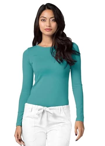 ADAR Medical Uniforms Underscrubs for Women 3 Pack - Long Sleeve Comfort Tee - M | Soft, Professional & Stylish thumbnail 2