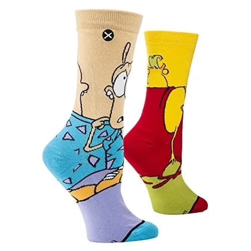 Odd Sox Rocko & Heffer Nickelodeon Cartoon Crew Socks Large | Fan & Collector Favorite thumbnail 5
