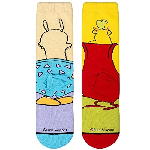 Odd Sox Rocko & Heffer Nickelodeon Cartoon Crew Socks Large | Fan & Collector Favorite thumbnail 6