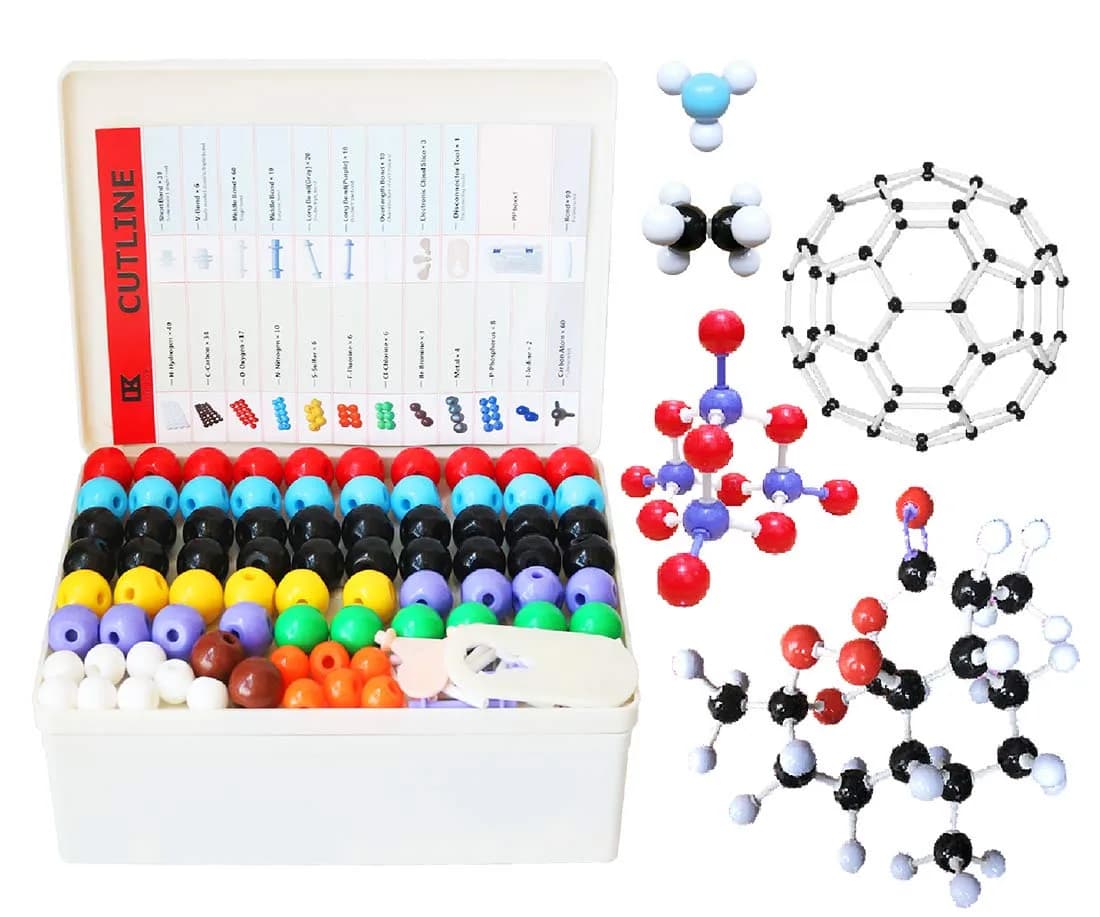 LINKTOR Chemistry Molecular Model Kit (444 Pieces) | Organic & Inorganic Science Kit for Students & Teachers — 444pcs Kit