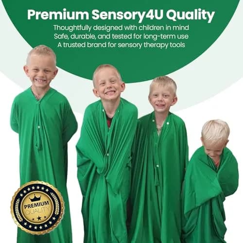 Sensory4U Kids Medium Green Body Sock | Calming Compression Sack for Autism, ADHD, Anxiety thumbnail 7
