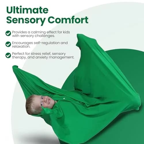 Sensory4U Kids Medium Green Body Sock | Calming Compression Sack for Autism, ADHD, Anxiety thumbnail 3