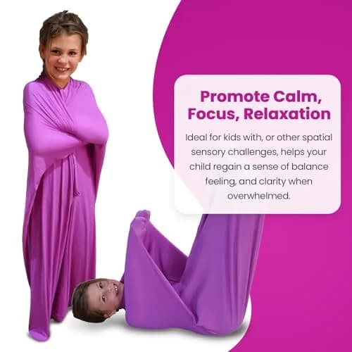 SENSORY4U Sensory Body Sock Medium Lavender Purple 119cm (47in) | Calming Compression Sack for Kids thumbnail 4