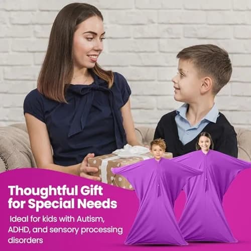 SENSORY4U Sensory Body Sock Medium Lavender Purple 119cm (47in) | Calming Compression Sack for Kids thumbnail 7